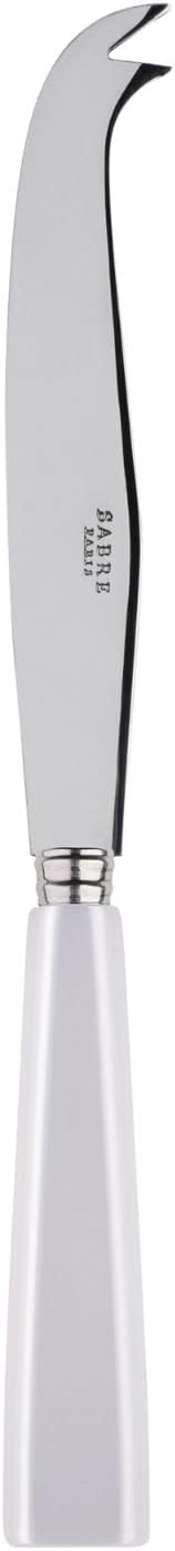 SABRE PARIS - Cheese Knife 9.4 inches - Icône Collection - All Cheeses - Stainless Steel & Acrylic - Dishwasher Safe - White