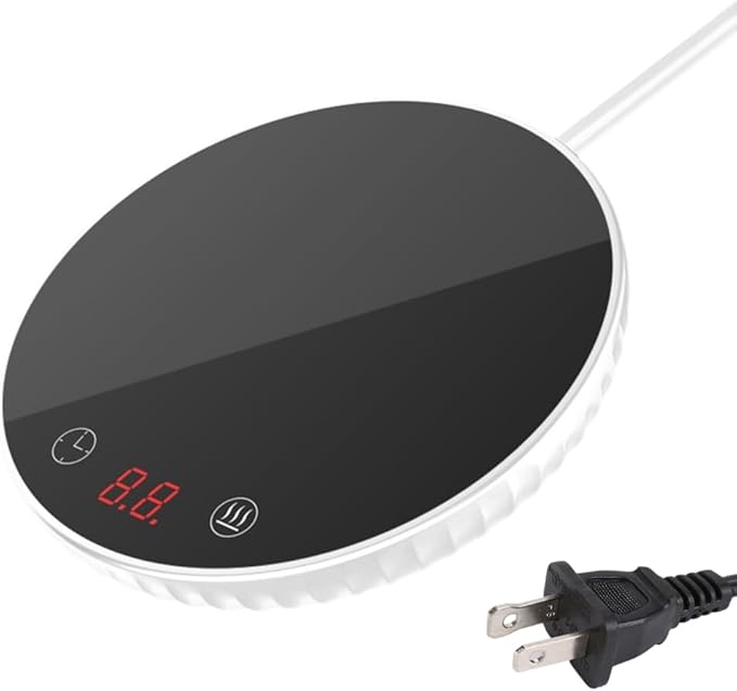 Coffee Mug Warmer,Digital Display Electric Beverage Warmer with 8H Auto Shut Off & 2 Temp Setting & 12H Timing for Warming Heating Coffee Beverage Milk Tea