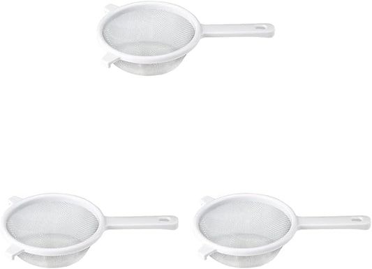 Chef Craft Classic Stainless Steel Mesh Strainer, 6 inches in diameter, White (Pack of 3)