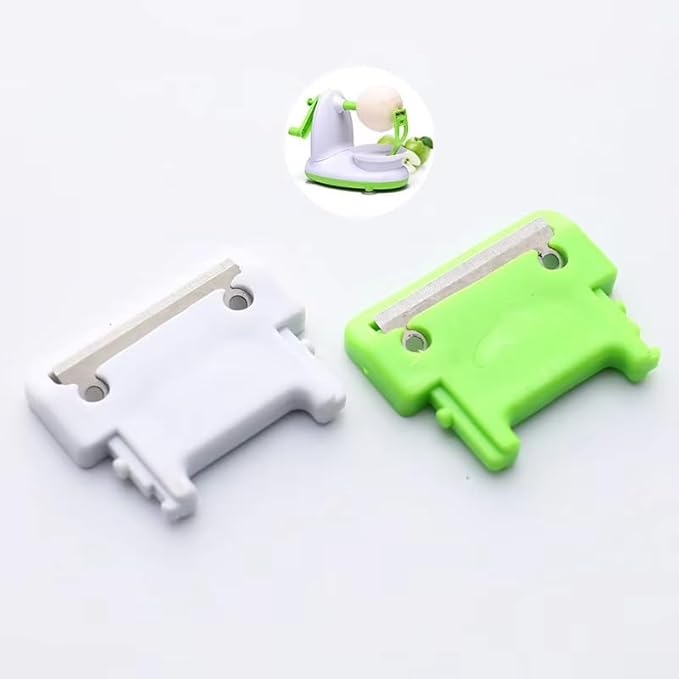 4 Pack Apple Peeler Blades Replacement Spare Parts Spring Loaded Arm Peeling Blade for Apple Peelers Corer Pear Photato Slicer Repair Green Color