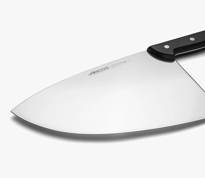 Arcos Cleaver Knife Butcher Knife - Nitrum Stainless Steel 11" Blade - Polypropylene Handle - Silver - Color Identification System - Heavy Duty & Hygienic - Series Universal - Black Color