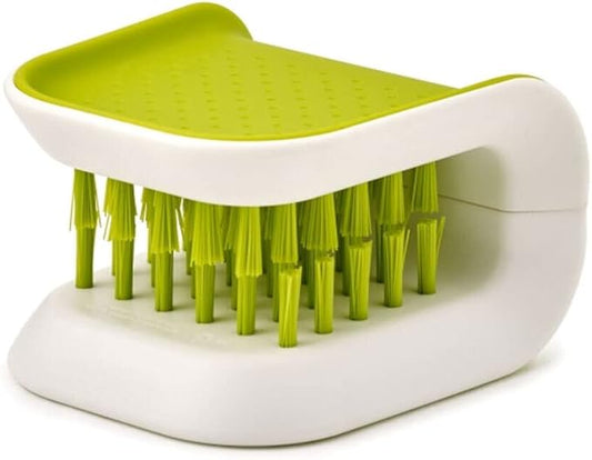 Joseph Joseph 85105 BladeBrush Knife and Cutlery Cleaner Brush Bristle Scrub Kitchen Washing Non-Slip, Green