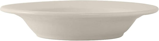 Tuxton China TRE-105 Pasta Bowl, 16 oz., 10-1/2" Diameter x 1-5/8" H, Round, Microwave and Dishwasher Safe, Oven Proof, Fully Vitrified, Ceramic, Reno/Nevada, American White/Eggshell, Pack of 12