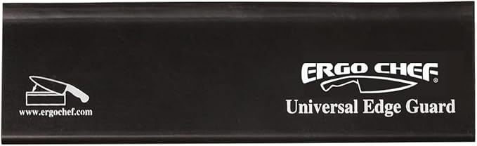 Ergo Chef Universal Knife Blade Edge Guard 6-Inch x 1.5 Inch for Kitchen knives up to 6” Blades, Durable BPA-Free Plastic, Knife Protector, Black