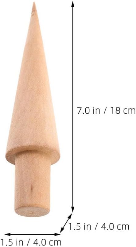 3-Piece Ice Cream Cone Mold Set, Multi-Function Reusable Wooden Cream Horn Waffle Pizzelle Roller Egg Roll Molds, Wooden Krumkake Iron and Cone Roller for Kitchen Cooking and Baking