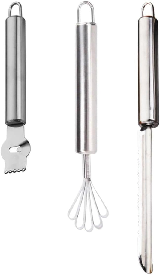 3pcs Stainless Steel Lemon Zester Grater for Cheese Fruit Coconuts Multipurpose Peeler Tool