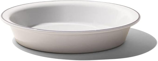 Made In Cookware - 9" Pie Dish - Navy Rim - Hand Crafted Porcelain - Professional Bakeware France