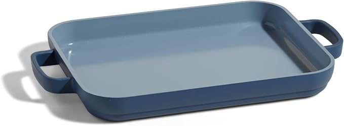 Our Place Mini Griddle Pan | 9" (2 Qt) Nonstick Ceramic Griddle Pan for Stovetop & Oven | PFAS-Free, Oven-Safe up to 450°F, Easy-Grip Handles | Blue Salt