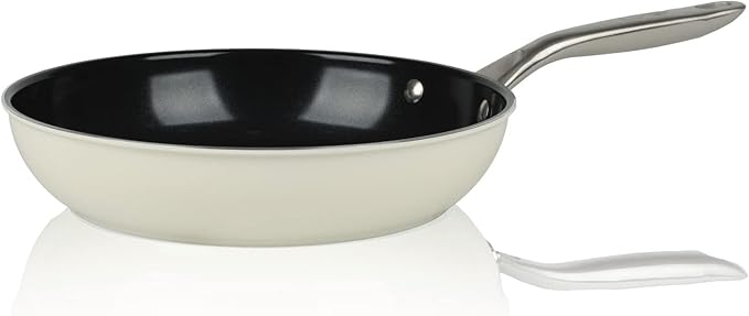 ValenCera TeChef Collection 10" Ceramic Nonstick Frying Pan Skillet, Nontoxic - Free of PFAS, PFOA, PTFE, Made in Korea (10-in)
