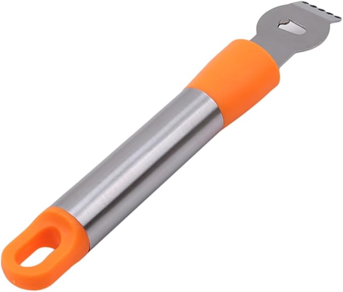 Healifty Stainless Steel Lemon Zester with Hanging Loop Multi Functional Citrus Grater and Peeler for Easy Slicing for Chocolate Cheese and Vegetables Random Color Random Color