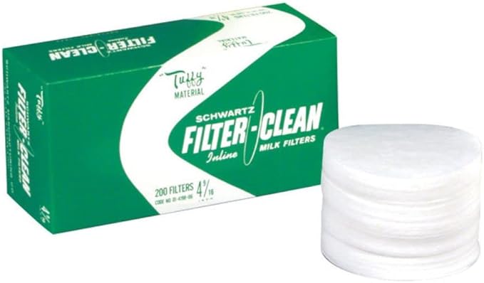 Small Milk Strainer Filter Disks Quick Flow USA Made 4 9/16 Pack of 200