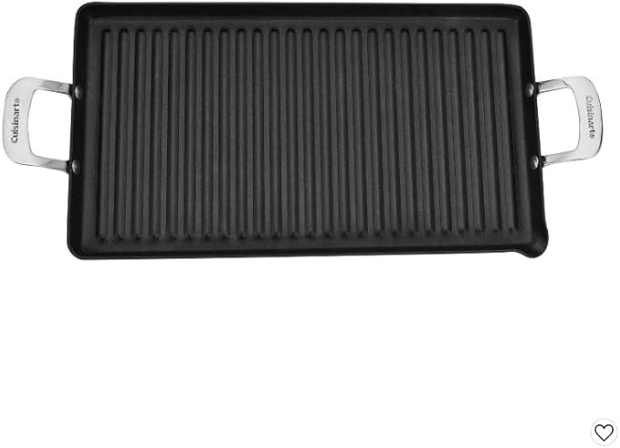 Cuisinart Classic Hard Anodized Grill 10" x 18" Full Griddle 6345-25G Double Burner Chef's Classic