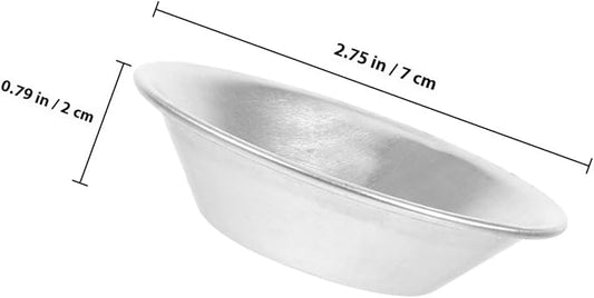 KALLORY Mini Tart Pans and Egg Tart Molds 10Pcs Aluminum Alloy Mini Tartlet Baking Cups for Home Kitchen Dessert Baking