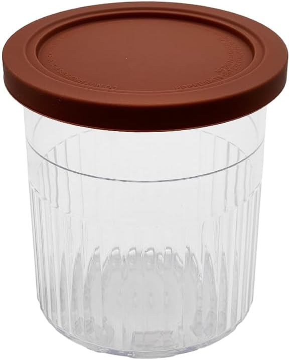 Ice Cream Pint Containers,Compatible with Ninja NC501 CREAMi Deluxe 11-in-1 Ice Cream & Frozen Treat Maker and model:NC500, NC501, NC501H, NC501HBL and NC504HGN.(Pink/Orange/purple/coffee)