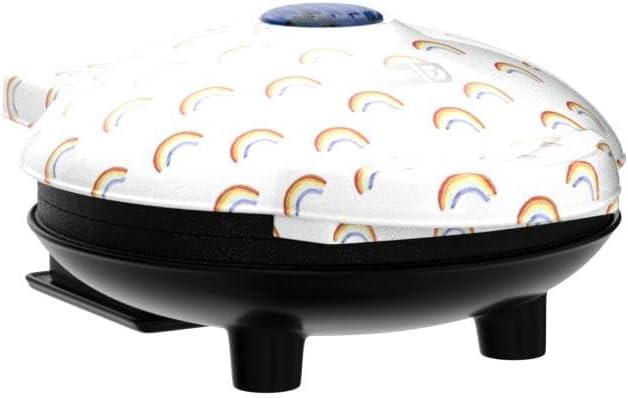 Dash Mini Waffle Maker- Compact Electric Waffle Iron - Stylish Machine with nonstick surface - Quick Breakfast & Snacks - Rainbow Print