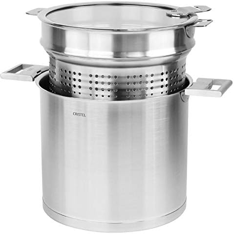 Cristel Strate M20QLKSA Stockpot, 5.5 quart, Silver