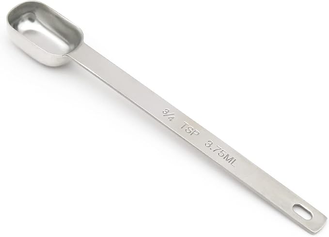 1PCS 3/4tsp (1/4tbsp, 3.75ml) Single Measuring Spoon, Stainless Steel Long Handle Individual Teaspoons Only