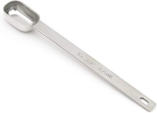 1PCS 3/4tsp (1/4tbsp, 3.75ml) Single Measuring Spoon, Stainless Steel Long Handle Individual Teaspoons Only