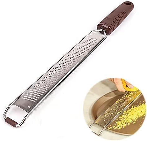 LoBake(LoBake) 3 Designs Toothed Striped Multifunctional Stainless Steel Lemon Zester Cheese Chocolate Ginger Grinder Fruit Grater Kitchen Tool (Big Toothed)