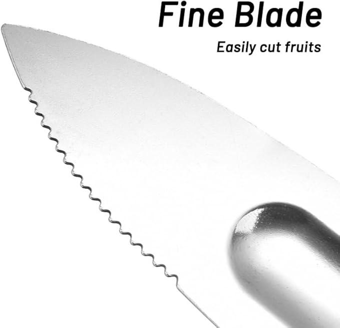 2 Pack Kiwi Spoon Knife - 2-in-1 Stainless Steel Fruit Cutter - Mango Kiwi Slicer Peeler Scoop Fast Peel Fruit Or Soft Vegetable With Ease (Silver)