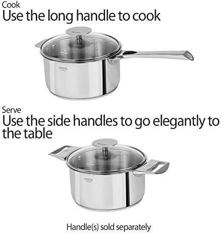 Cristel Casteline C18QMPKP Saucepan, 2.5 quart, Silver