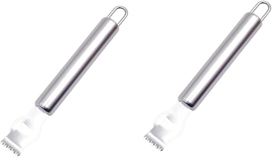KICHOUSE 2pcs Multi-function Lemon Peeler Zester Citrus Scraper Fruit Grater Steel Peeler for Kitchen
