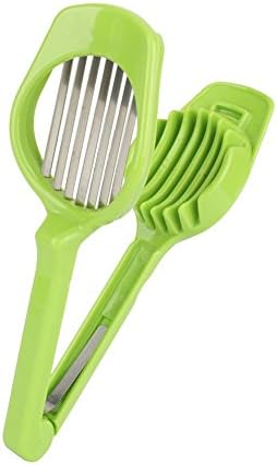 Multi-Purpose Kitchen Slicer for Eggs, Kiwi, Banana, Strawberry, Green Plastic Fruit Cutter Tool
