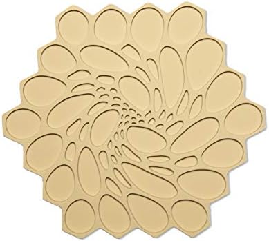 Modern Twist Trivet, 100% Food-Grade Silicone, Up to 675 Degree F Potholder, Single Hot Pad for Tabletop or Countertop, Waterproof, Honey