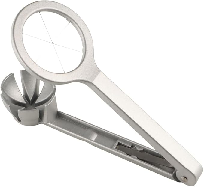 Stainless Steel Egg Cutter,Boiled Egg Cutter Splitter,Manual Egg Cutter with Handle,Multi-functional Egg Slicer,Portable Egg Splitter