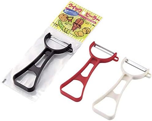 JapanBargain, 12-Pack Japanese Fruit and Vegetable Peelers, Y-Shaped Carbon Steel Blade Razor Sharp Peelers, Assorted Colors, Made in Japan, Ergonomic Handle, Dishwasher Safe Kitchen Tools