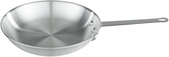 Chef Approved 14" Fry Pan | Fry Sauté Steak Pan Skillet with Firm Grip Rivet Handle for Kitchen Restaurant Diner Buffet | Gas Oven Ceramic Cooktop Compatible | Hand Wash Only, Aluminum, Natural Finish