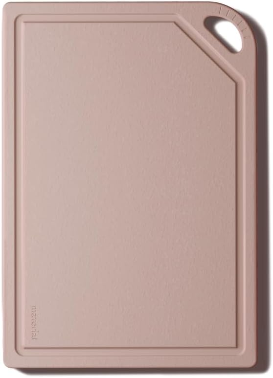 The MK Free Board - Large Plant-Based, Eco-Friendly Cutting Board, Dishwasher-Safe with Juice Groove and Free of Permanent Microplastics (Shell)