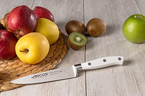 Arcos Forged Chef Knife 6 Inch Stainless Steel. Multi-Use Professional Cooking Knife with Ergonomic Polyoxymethylene Handle and 150mm Blade. Series Riviera Blanc. Color White