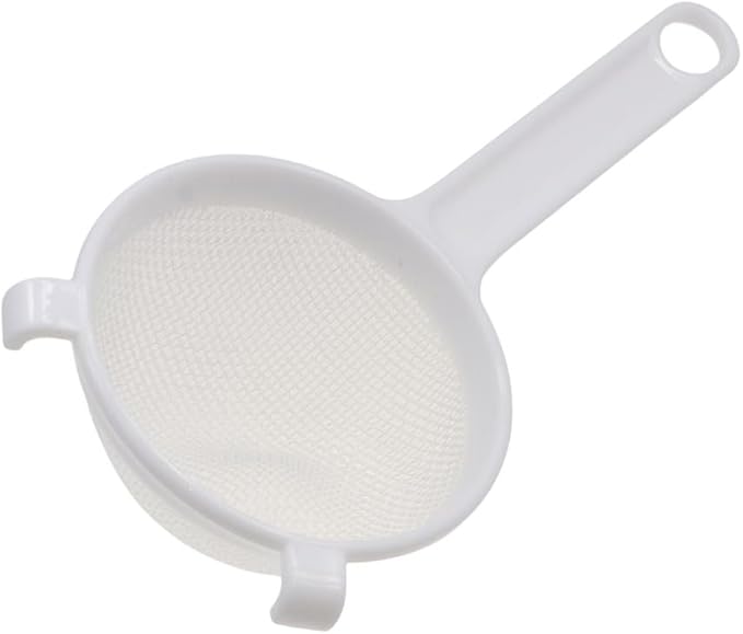 2Pcs Plastic Nylon Mesh Strainer Colander with Handle, Double Ear Fine Food Mesh Strainer Flour Sifter for Tea Juice Coffee Soy Milk Kitchen Tool