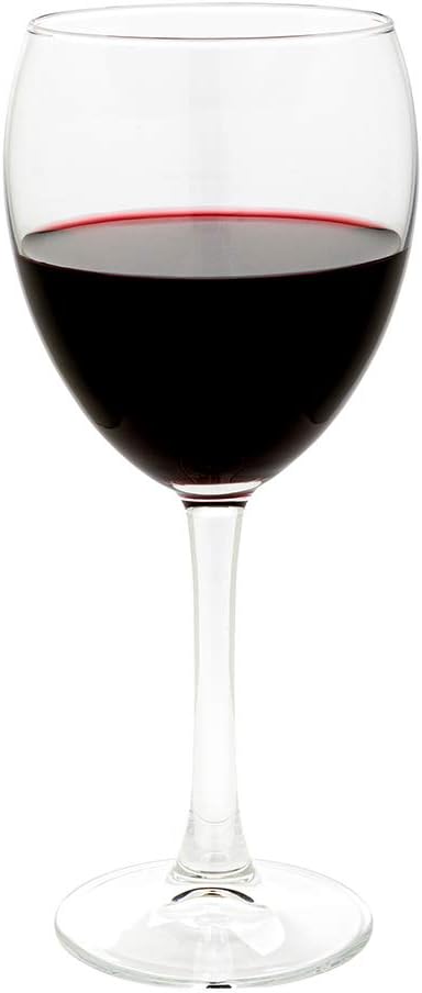 Restaurantware-Cascata 14 Ounce Red Wine Glasses, Set Of 6 Tempered Glasses - Chip-Resistant, Fine-Blown Wine Glass Set, Dishwasher-Safe Stemware, For Red or White Wines