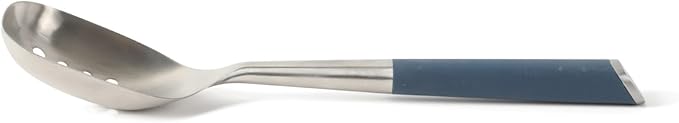 Calphalon Edge Stainless Steel Slotted Kitchen Spoon - Navy Blue