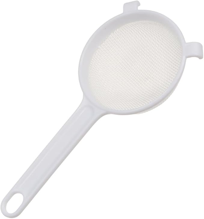2Pcs Plastic Nylon Mesh Strainer Colander with Handle, Double Ear Fine Food Mesh Strainer Flour Sifter for Tea Juice Coffee Soy Milk Kitchen Tool