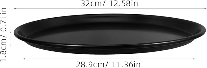 DIYEAH Microwave Pizza Crisper Pan, Non-Stick Aluminum Alloy Baking Tray, 12-Inch Round Pizza Plate for Microwave Oven, Black