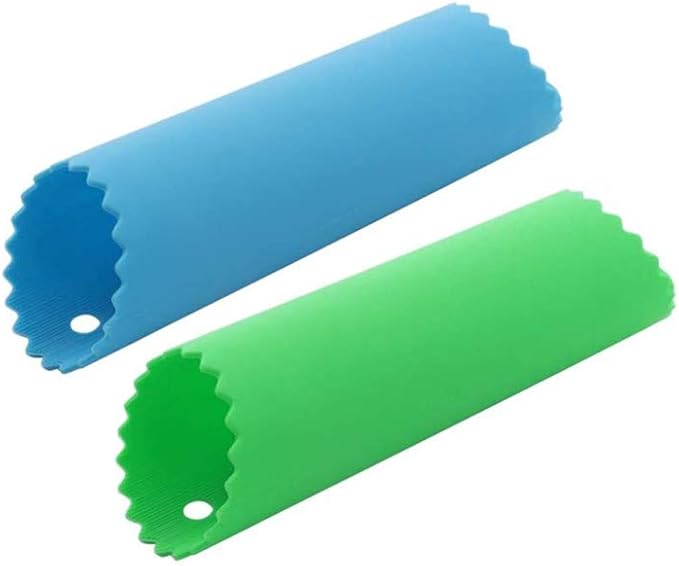 Silicone Garlic Peeler Tube Rollers Skin Remover, Garlic Roller Peeling Tube Tool for Useful Kitchen Tools (Blue,Green)