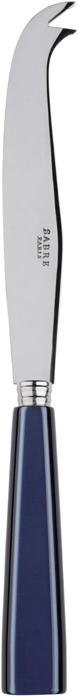 SABRE PARIS - Cheese Knife 9.4 inches - Icône Collection - All Cheeses - Stainless Steel & Acrylic - Dishwasher Safe - Midnight Blue