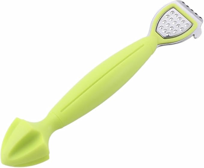 2 Pcs Lemon Zester Bar Tool, Multifunctional Orange Lemon Zester Citrus Reamer Lime Squeezer Cheese Grater, Plastic & Stainless Steel, Dishwasher Safe