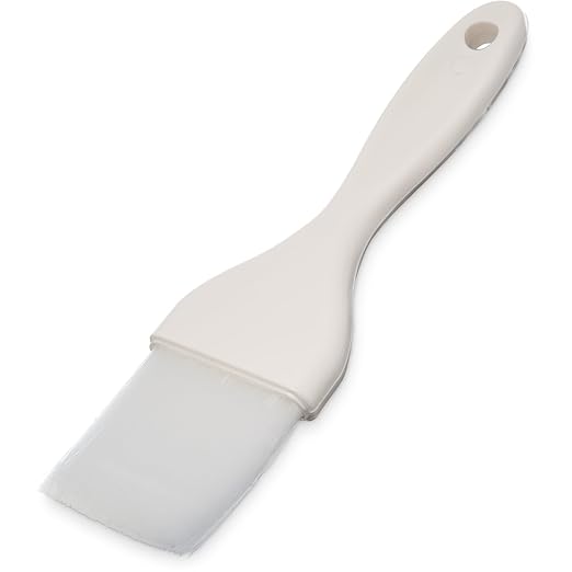 Carlisle FoodService Products 40391-02 7.50" Length, Bristle 2" Width x 2" Trim, White Color, Plastic Handle Galaxy Pastry Brush with Nylon Bristles