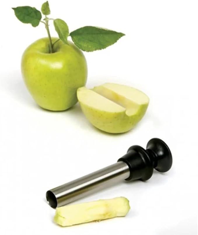 Norpro Stainless Steel Apple Corer with Plunger, 10 IN, Silver