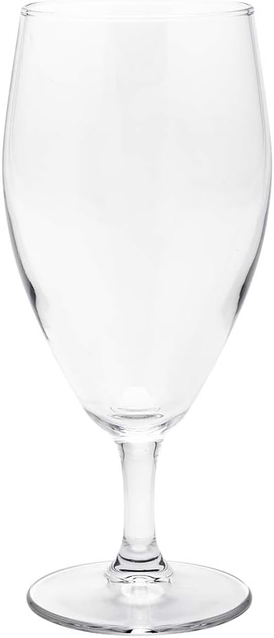 Restaurantware Cascata 16 Ounce Iced Tea Glasses Set Of 12 Tempered Clear Drinking Glasses - Chip-Resistant Fine-Blown Glass Tea Glasses Dishwasher-Safe Drinking Glasses For Water Or Iced Tea