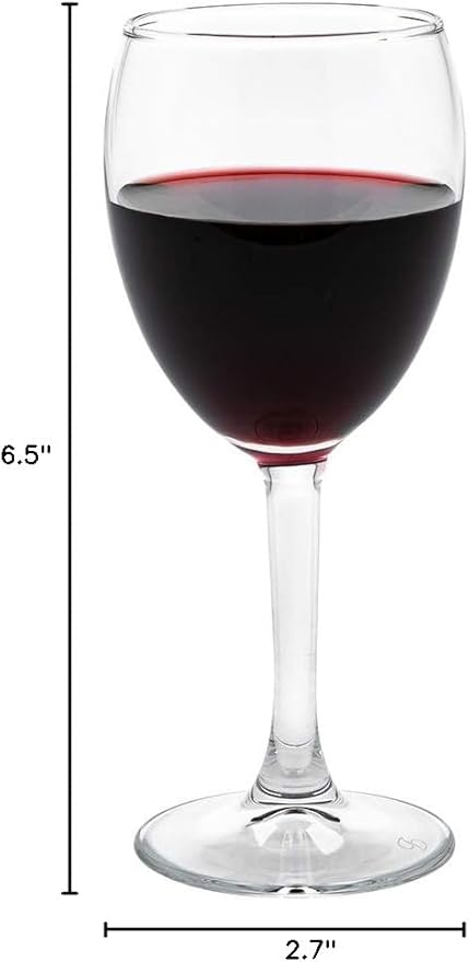 Restaurantware-Cascata 8.5 Ounce Dessert Wine Set, Set Of 6 Tempered Port Wine Glasses - Chip-Resistant, Fine-Blown Glass Dessert Glasses, Dishwasher-Safe, For Port Wines