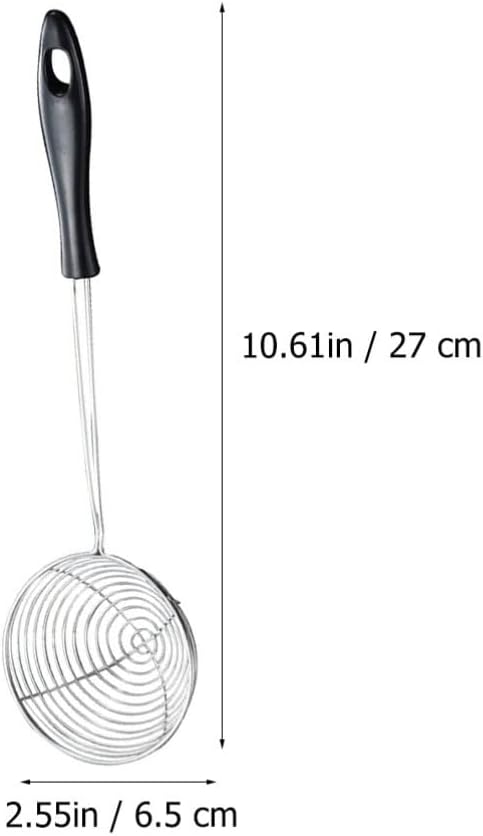Hemoton 4 Pieces Stainless Steel Spider Strainer Spoon, 2.5 Inch Mini Wire Skimmer Colander with Handle for Hot Pot, Tortellini and Meatball
