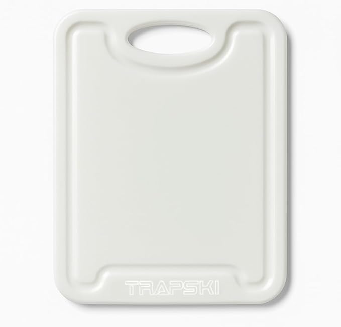 Premium 1/2 Inch Textured Plastic Cutting Chopping Boards | Food-Grade, Dishwasher Safe with Wide Juice Grooves | Easy Grip Handle