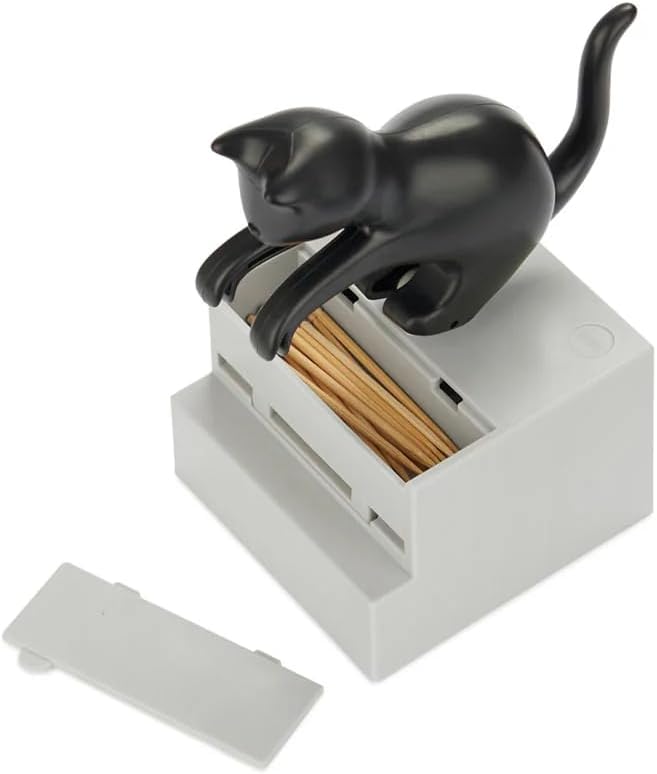 Balvi Frisky Toothpick Holder – Cute Cat-Shaped Dispenser for Kitchen and Dining Room – Fun and Functional Tabletop Accessory -Holds Standard Toothpicks – Porta Palillos