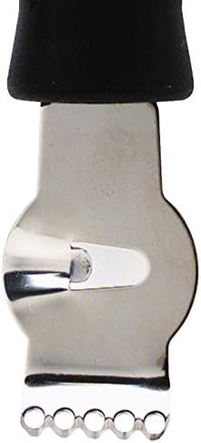 KitchenCraft Lemon Zester with Canelle Knife and Comfortable Nylon Handle, Stainless Steel, 17 cm