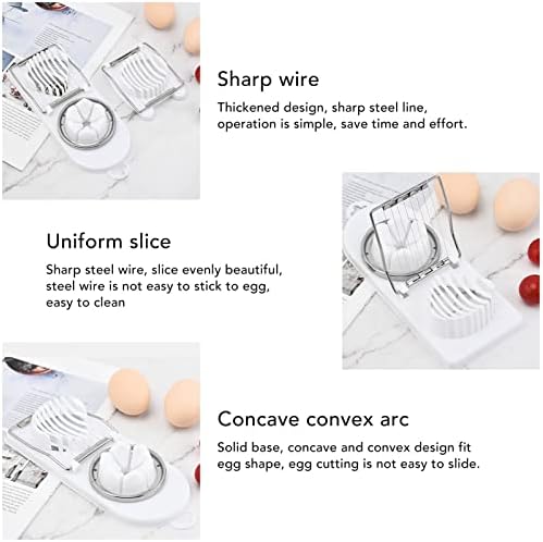 2-in-1 Stainless Steel Egg Slicer Cutter for Boiled Eggs, Strawberry, Mushroom, Fruit Garnish